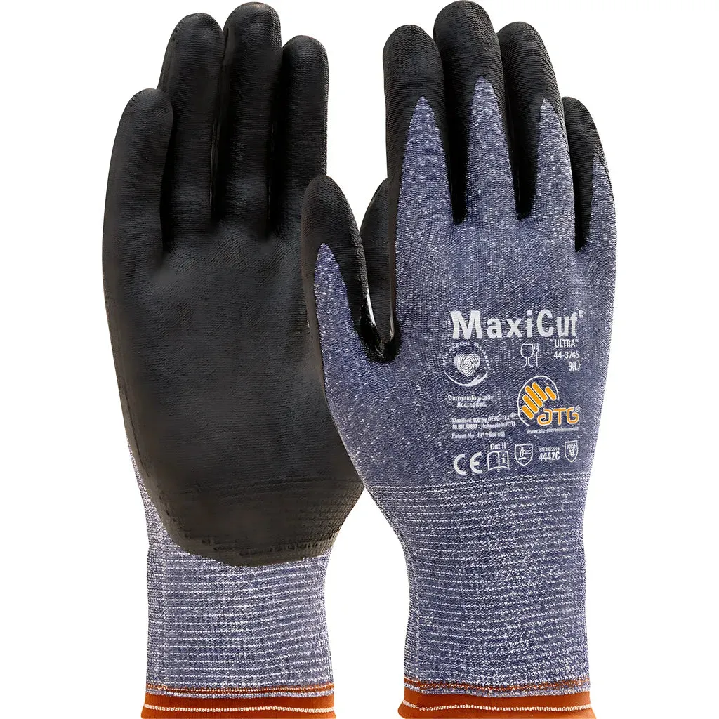 ATG 44-3745V/S Seamless Knit Engineered Yarn Glove with Premium Nitrile Coated MicroFoam Grip on Palm & Fingers - Touchscreen Compatible - Vend-Ready