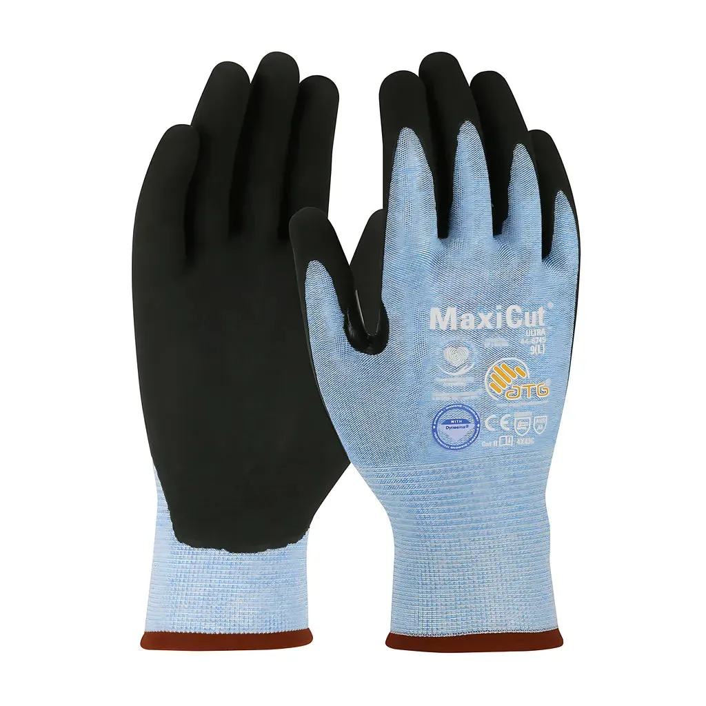 ATG 44-6745/XL Seamless Knit Dyneema Diamond Blended Glove with Premium Nitrile Coated MicroFoam Grip on Palm & Fingers