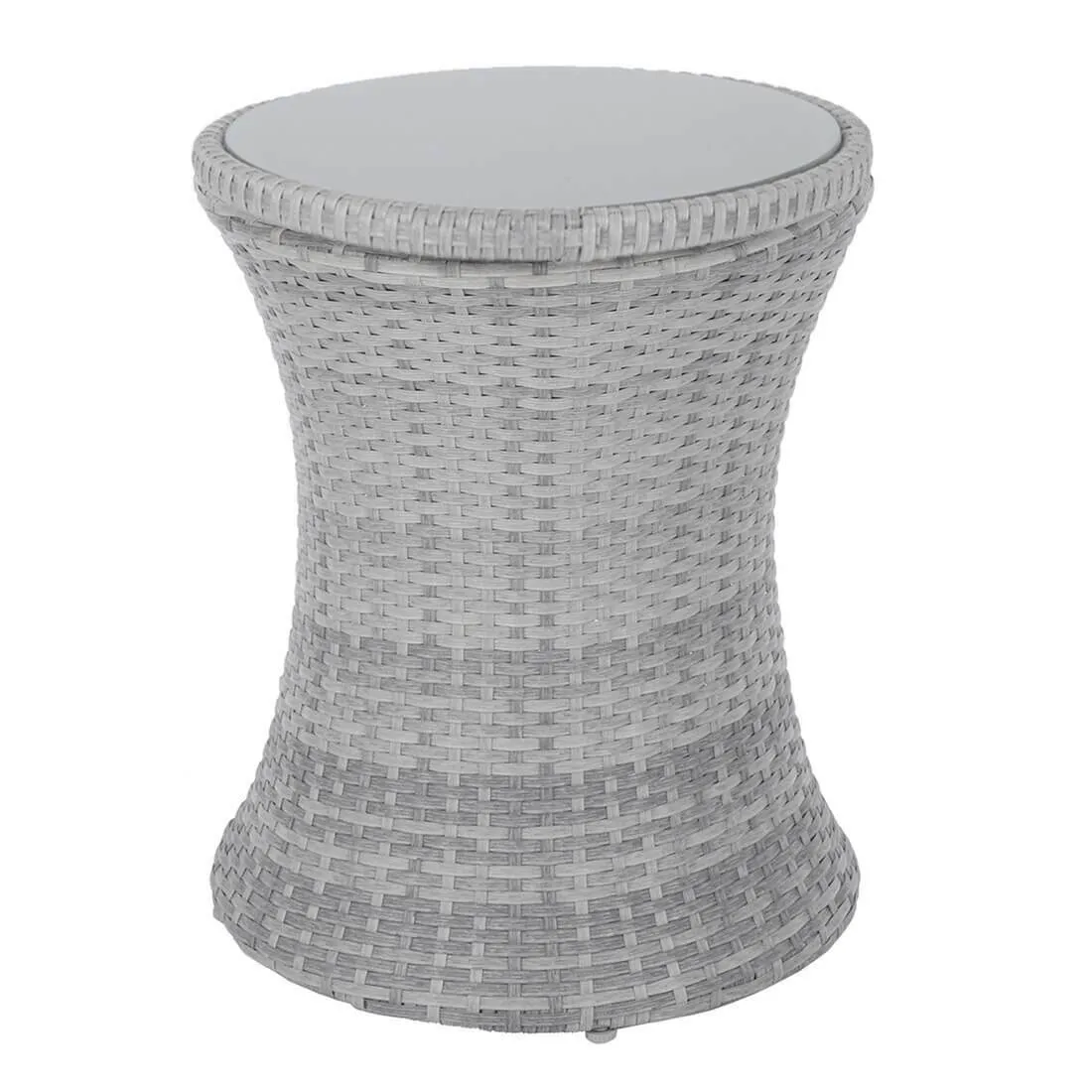 Azuma Drinks Cooler Table Garden Patio Rattan Black or Grey