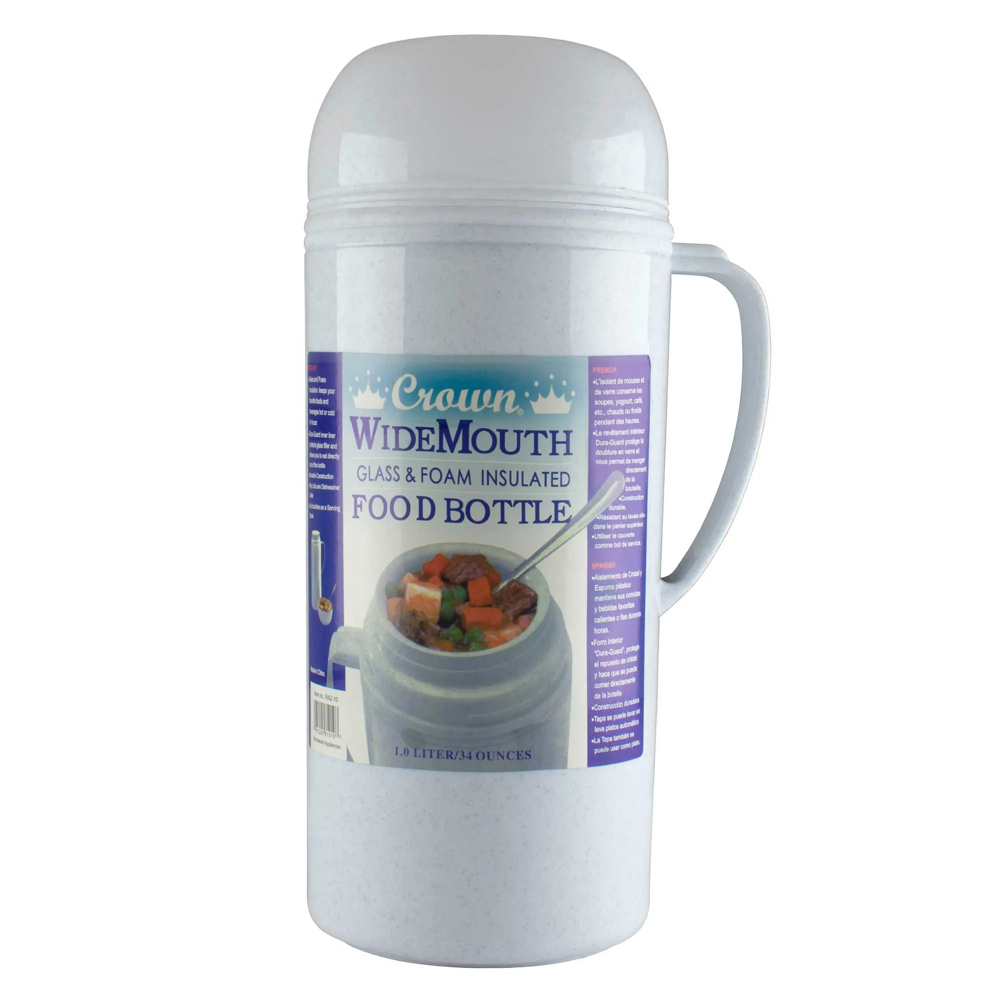 Brentwood RAZ10 34oz Vacuum Insulated Food Jar, White
