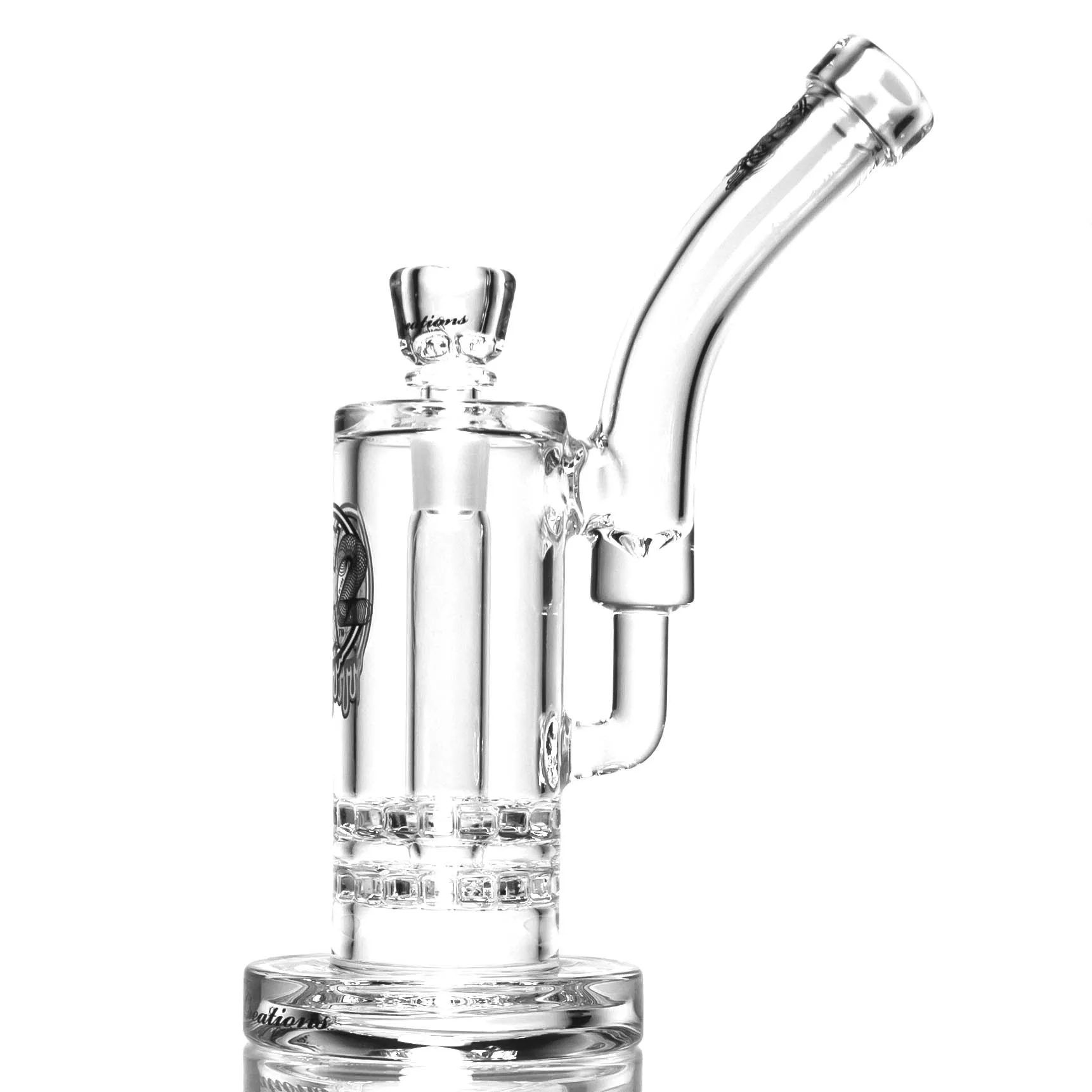 C2 Custom Creations - Double Ratchet Bubbler - 50mm - White Seed Label