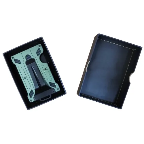 Charge Card  Holder  I.D.  Belt Clip  Rfid Metal Mens Razidbc