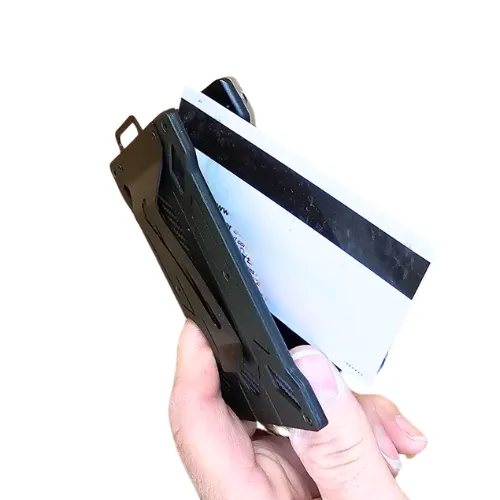 Charge Card  Holder  I.D.  Belt Clip  Rfid Metal Mens Razidbc