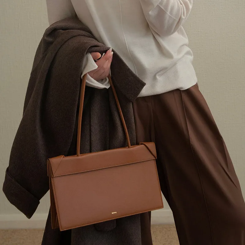 Click Medium Foldable Shoulder Bag - Russet