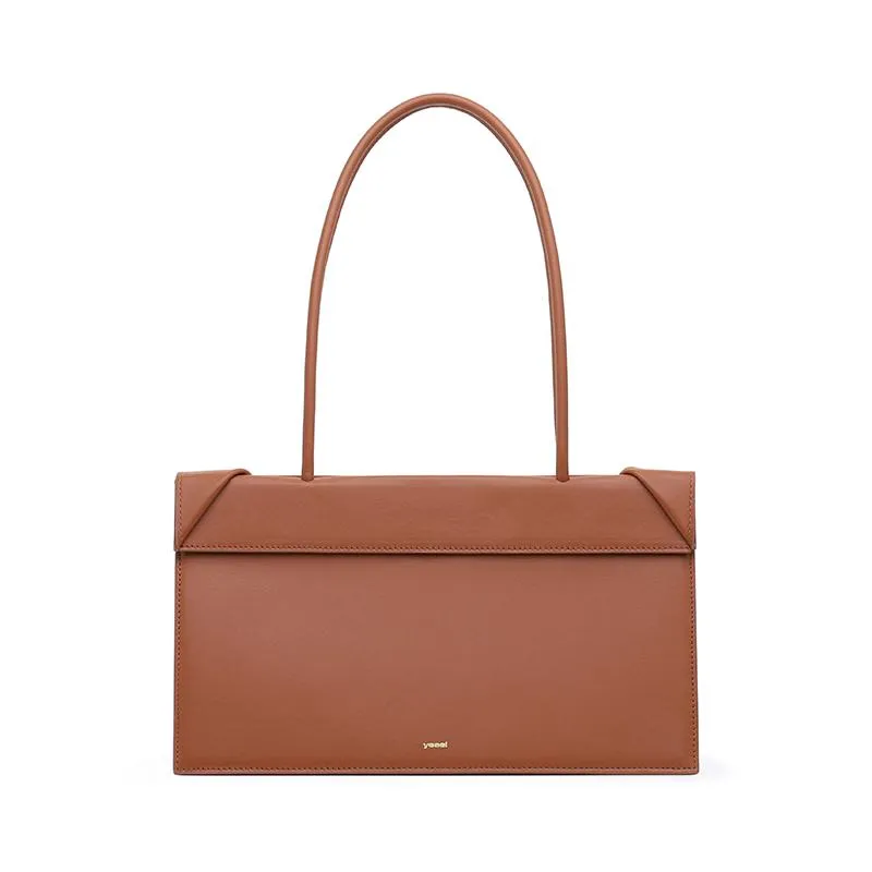 Click Medium Foldable Shoulder Bag - Russet