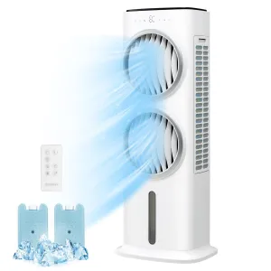 Evaporative Air Cooler, with Remote Control, 3-in-1 Portable Quiet Swamp Cooler with 3 Modes