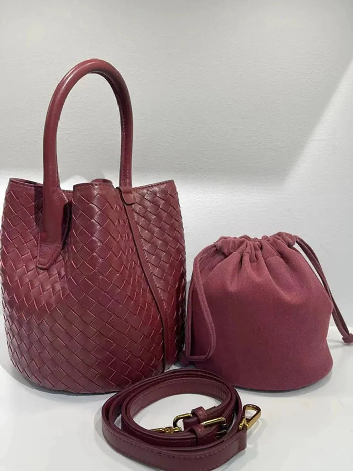 Fashion Handmade Large Capacity Shoulder Leather Women Bag
