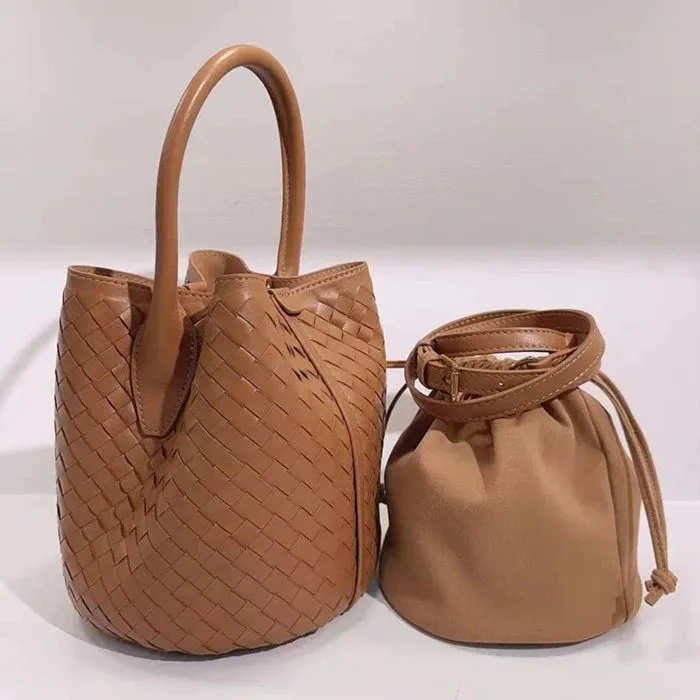 Fashion Handmade Large Capacity Shoulder Leather Women Bag