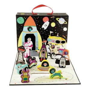 Floss & Rock Playbox with Wooden Pieces - Space