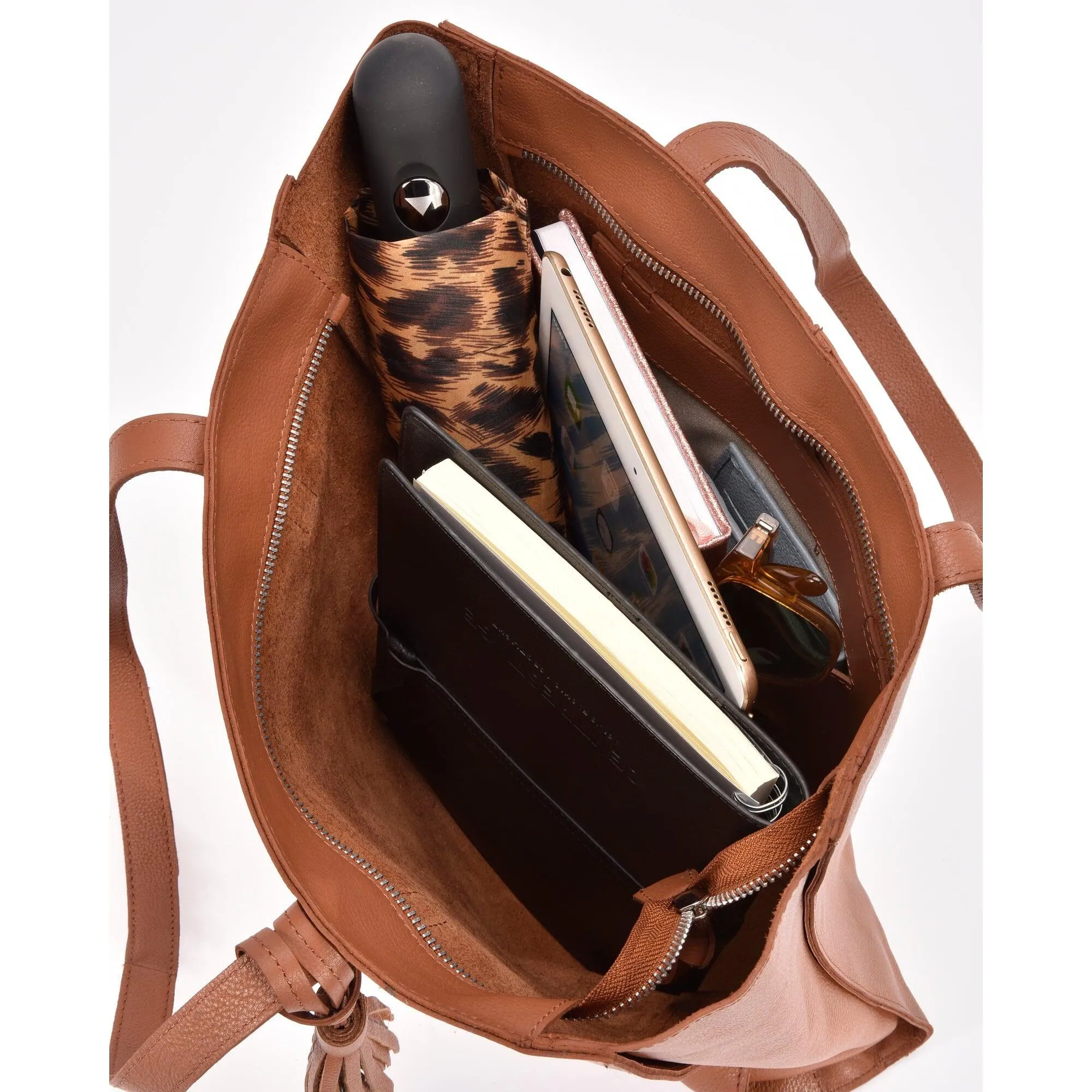 GABEE BEDFORD LEATHER TOTE