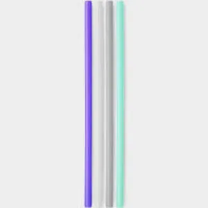 Go sili Extra Long Silicone Straws 4pk