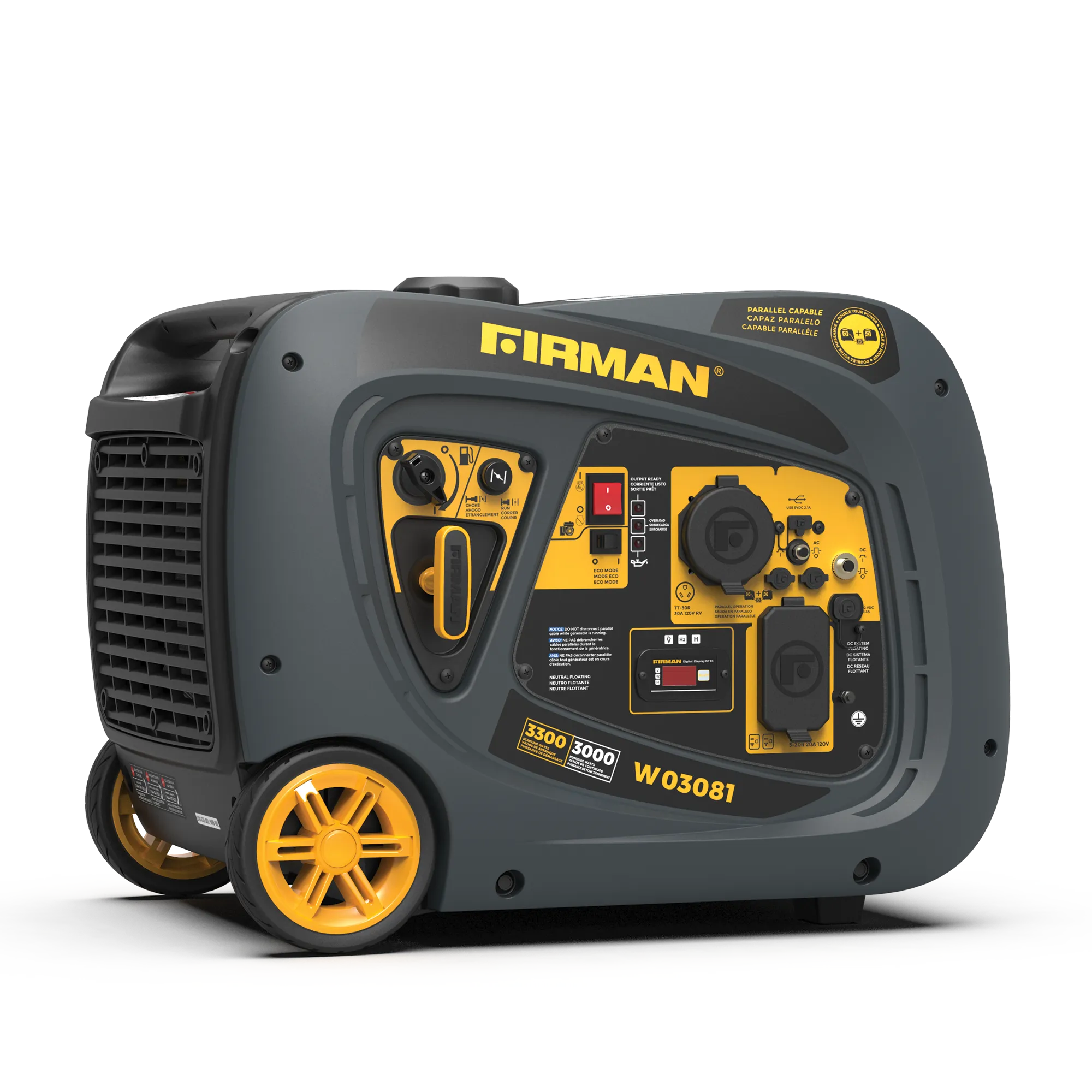 Inverter Gas Portable Generator 3300W Recoil Start - Refurbished