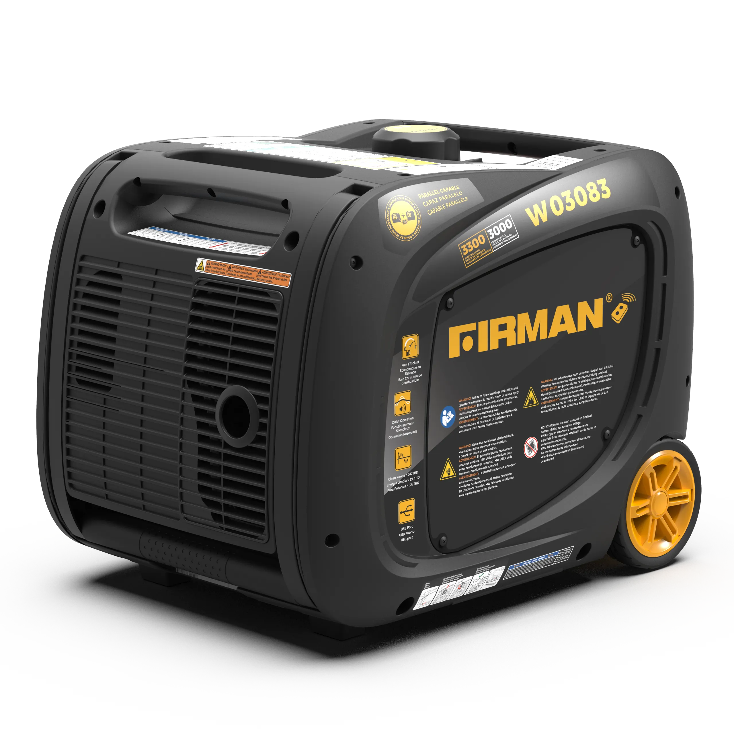 Inverter Gas Portable Generator 3300W Recoil Start - Refurbished
