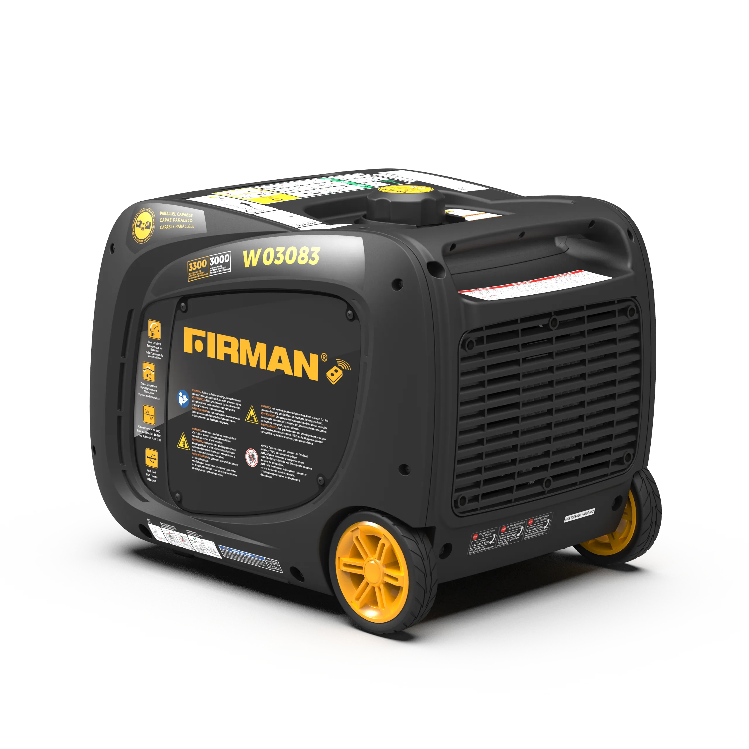 Inverter Gas Portable Generator 3300W Recoil Start - Refurbished