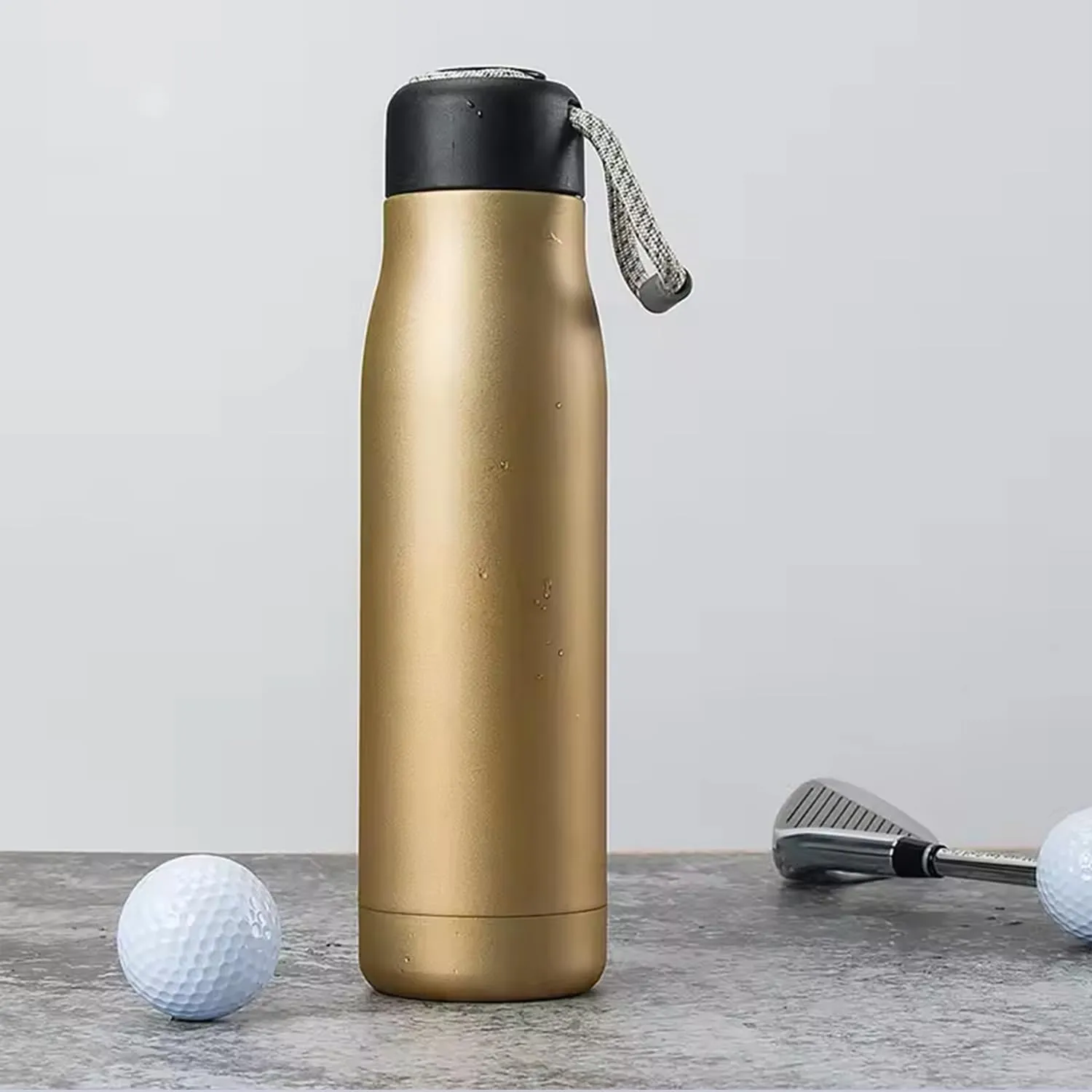 Kuber Industries Pack of 3 Vacuum Insulated Water Bottle | Stainless Steel Water Bottle | Hot & Cold Water Bottle | Leakproof, BPA Free, Rustproof | 550 ML | Brown