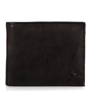 Leather RFID Bifold Wallet with Flip-Up Wing