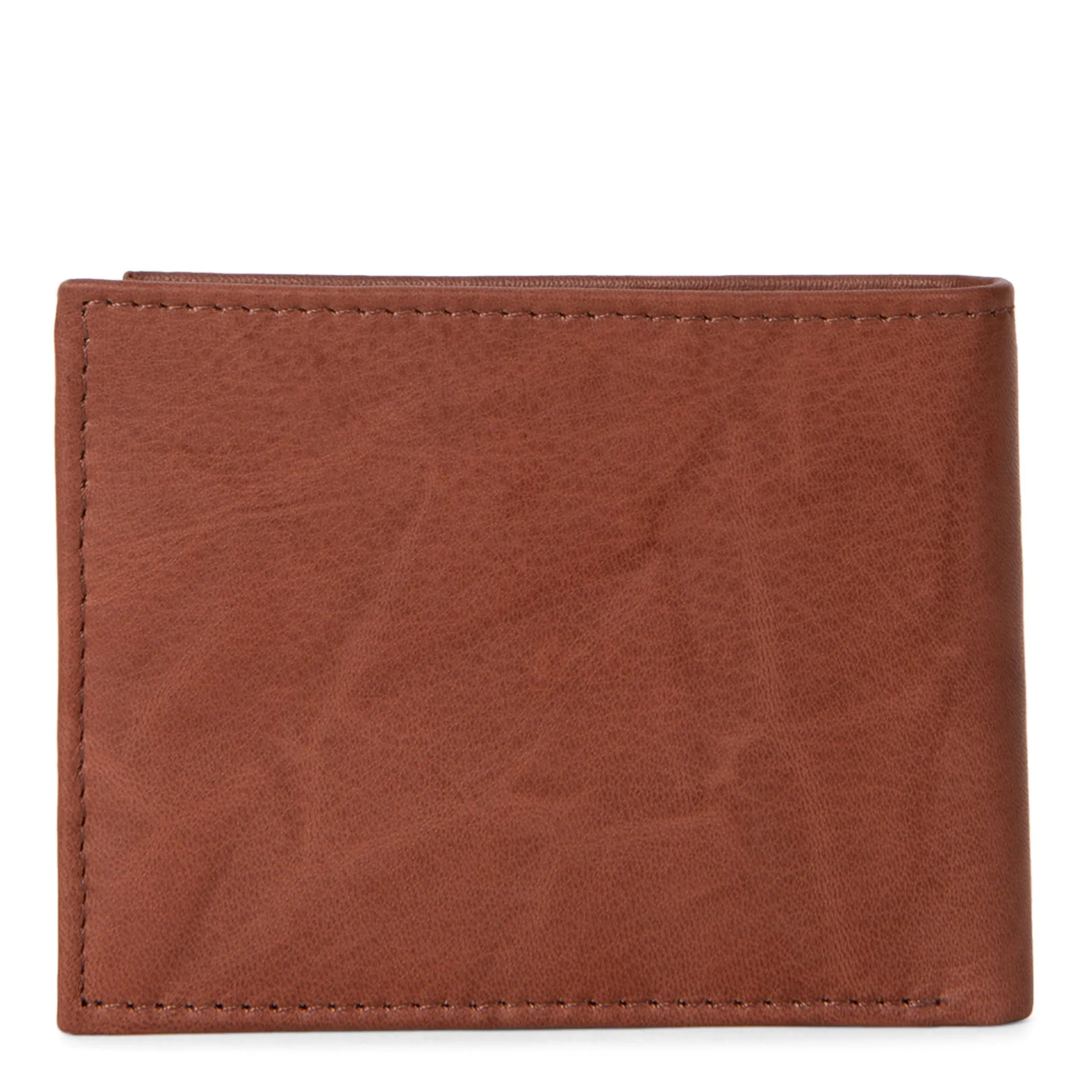 Leather RFID Bifold Wallet with Flip-Up Wing