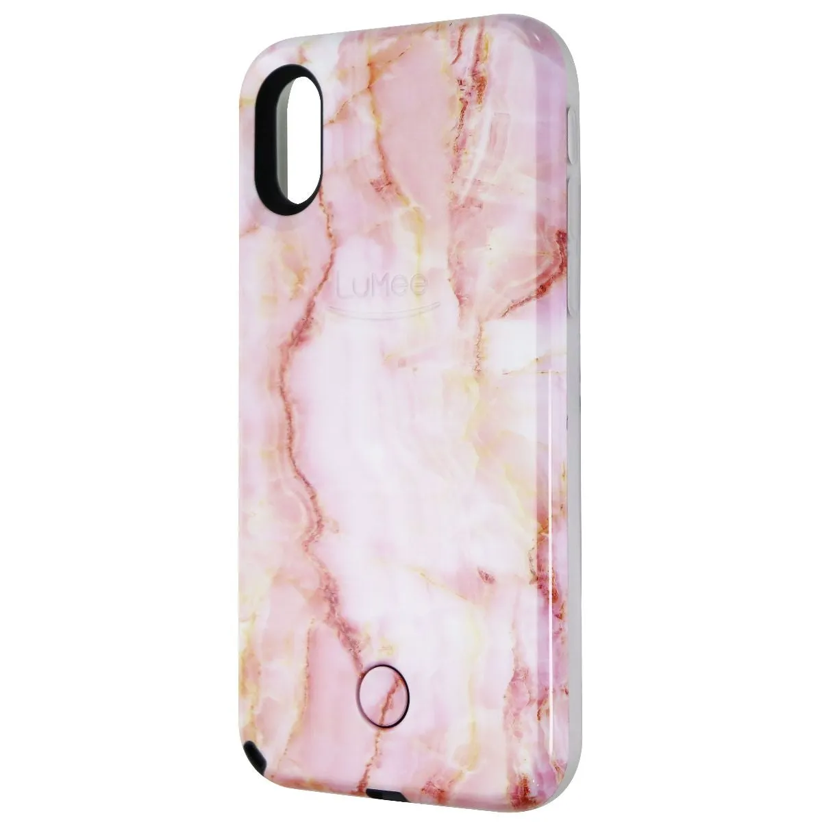 LuMee Selfie Instafame Lighted Case for Apple iPhone Xs / X - Pink Quartz