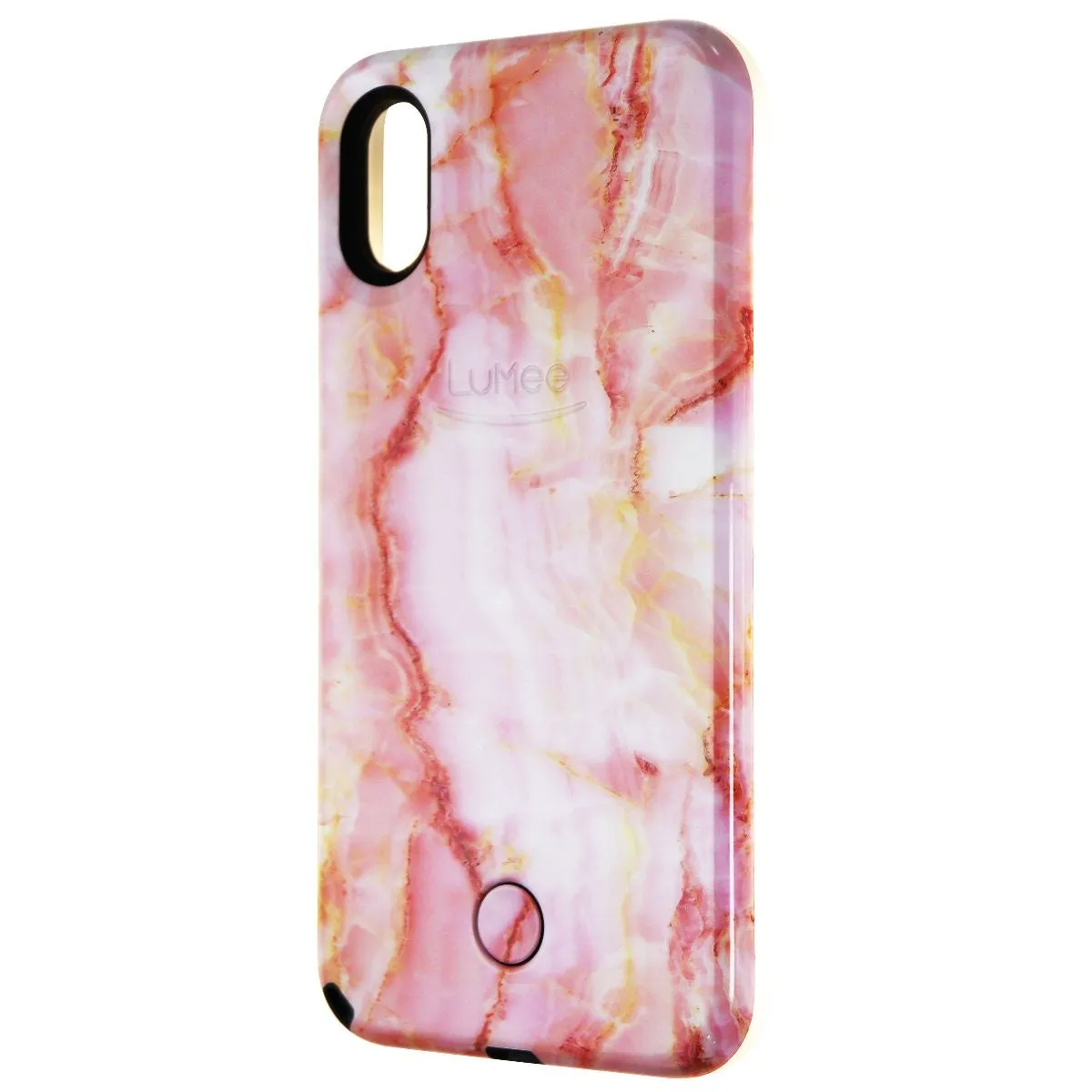 LuMee Selfie Instafame Lighted Case for Apple iPhone Xs / X - Pink Quartz