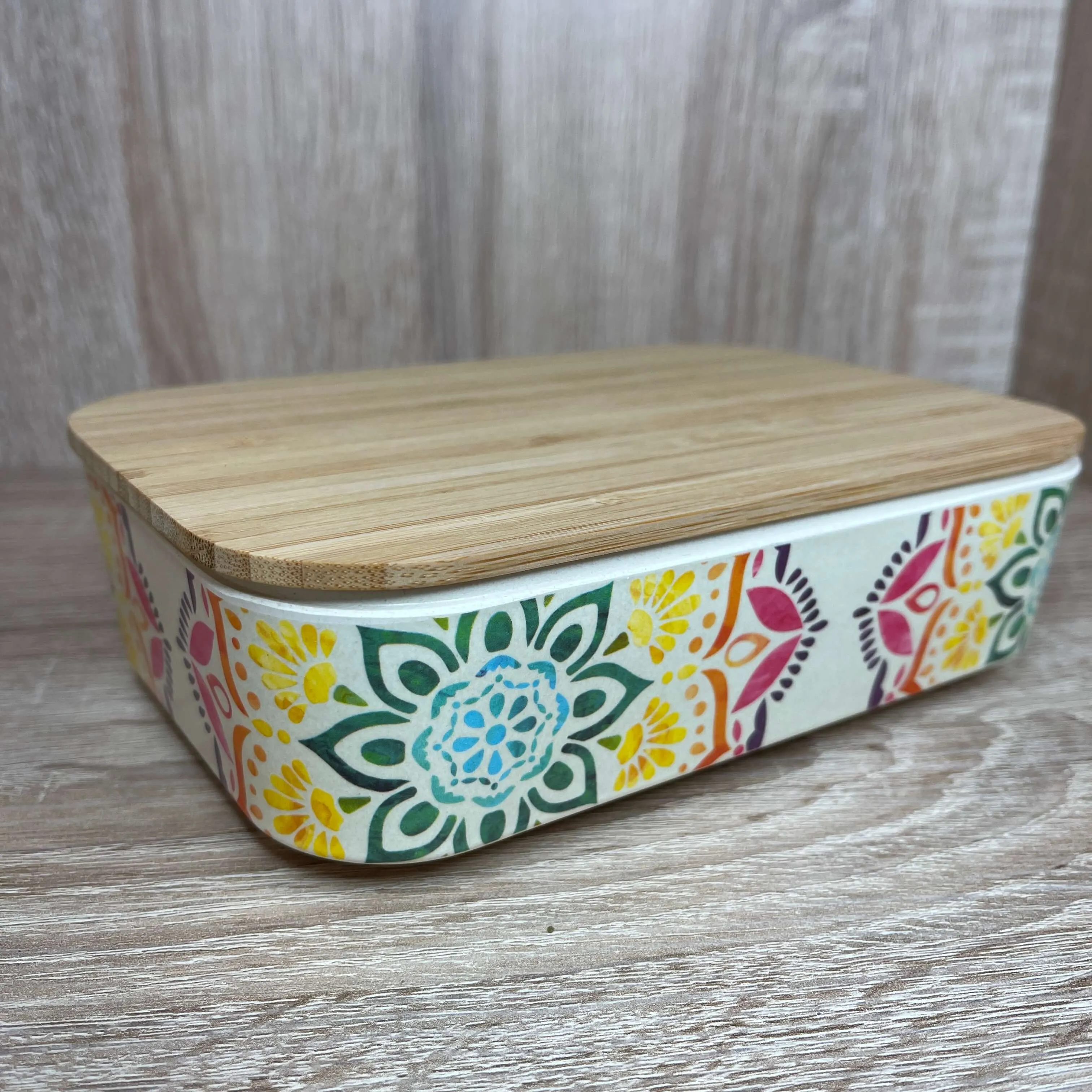 Mandala Bamboo Lunch Box