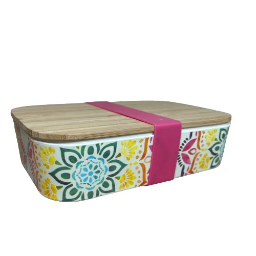 Mandala Bamboo Lunch Box