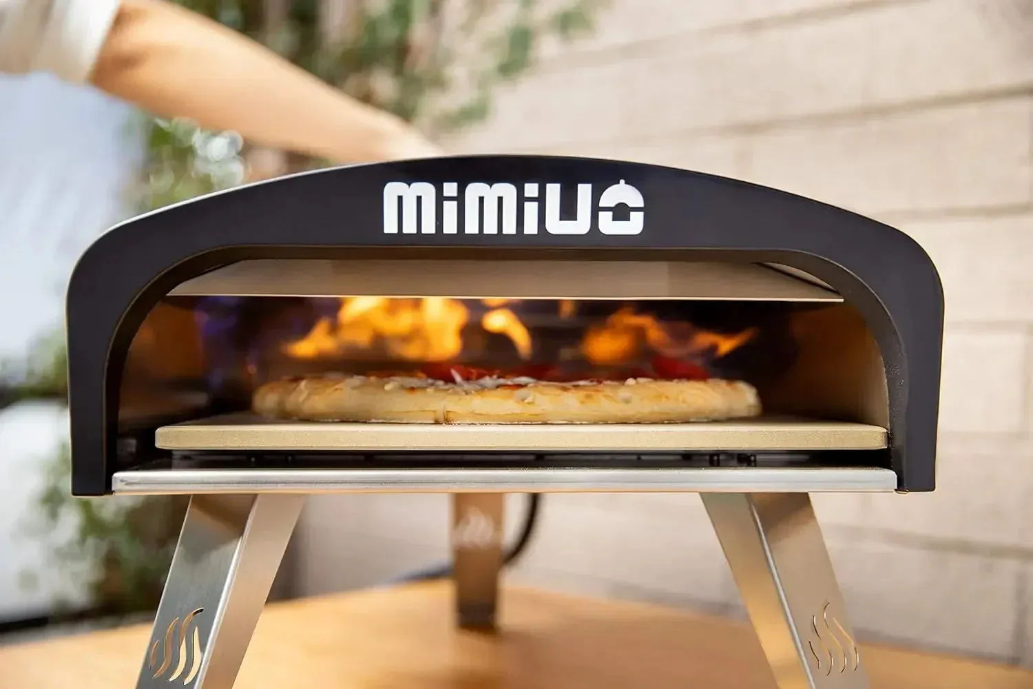 Outdoor Gas Pizza Ovens Portable Stainless Steel Gas Pizza Grilling Stove with 13 Pizza Stone & 12 x 14 inch Foldable