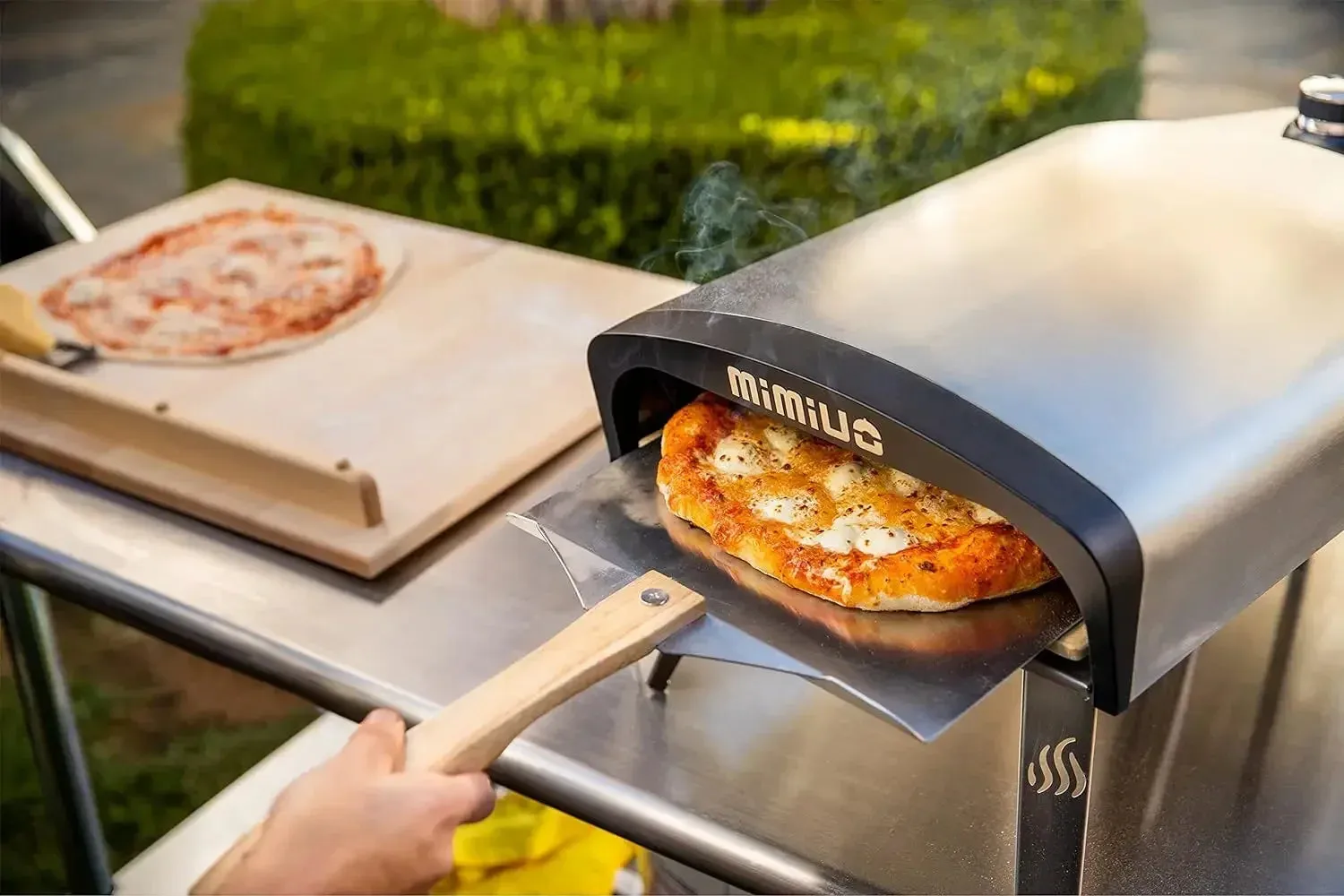 Outdoor Gas Pizza Ovens Portable Stainless Steel Gas Pizza Grilling Stove with 13 Pizza Stone & 12 x 14 inch Foldable