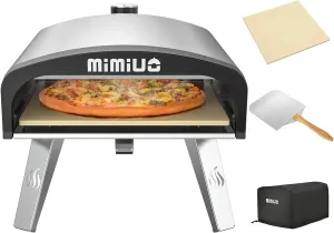 Outdoor Gas Pizza Ovens Portable Stainless Steel Gas Pizza Grilling Stove with 13 Pizza Stone & 12 x 14 inch Foldable