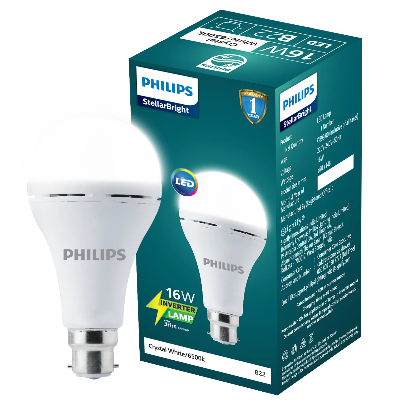 Philips Stellar Bright Emergency Inverter LED Bulb