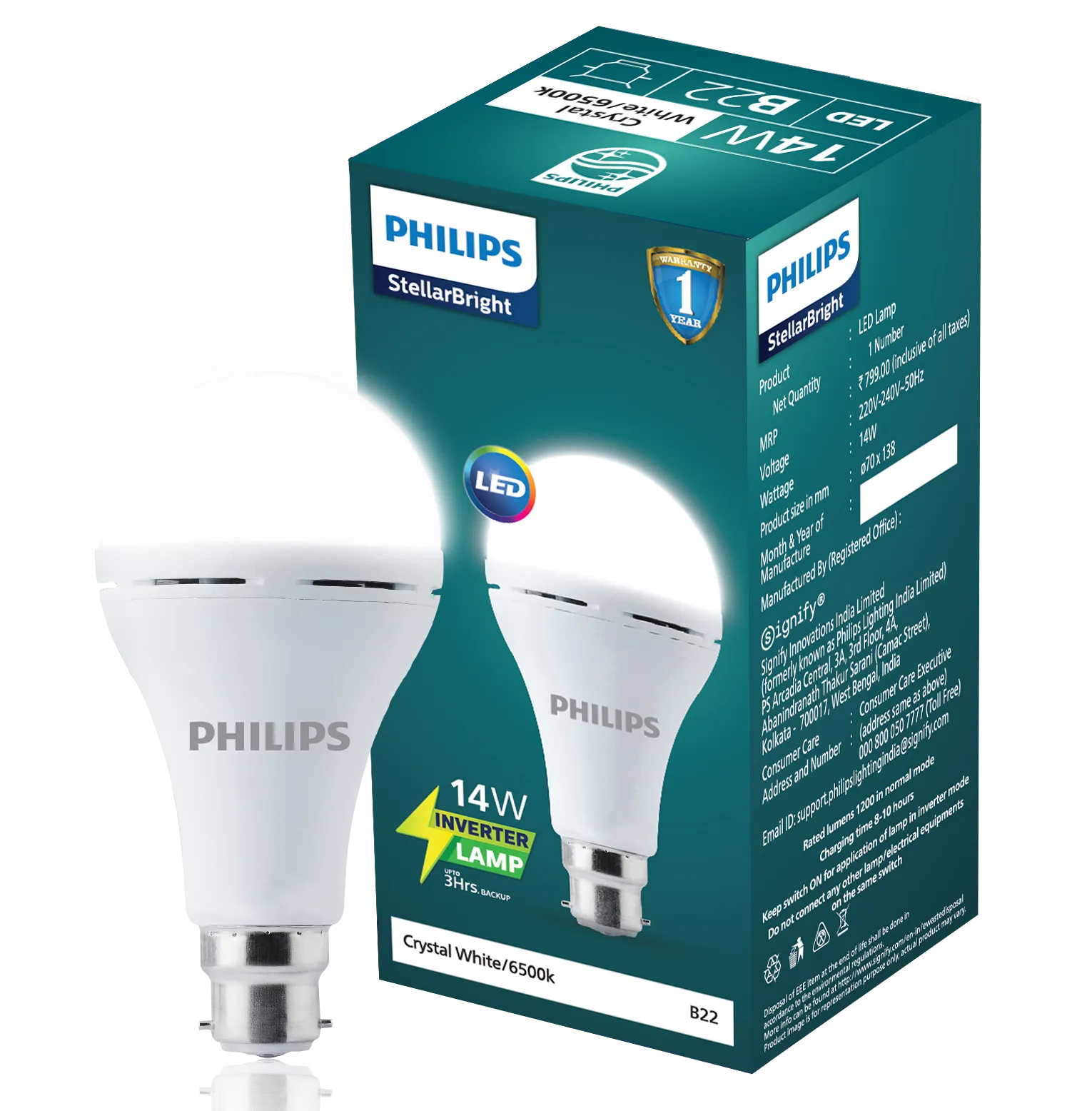 Philips Stellar Bright Emergency Inverter LED Bulb