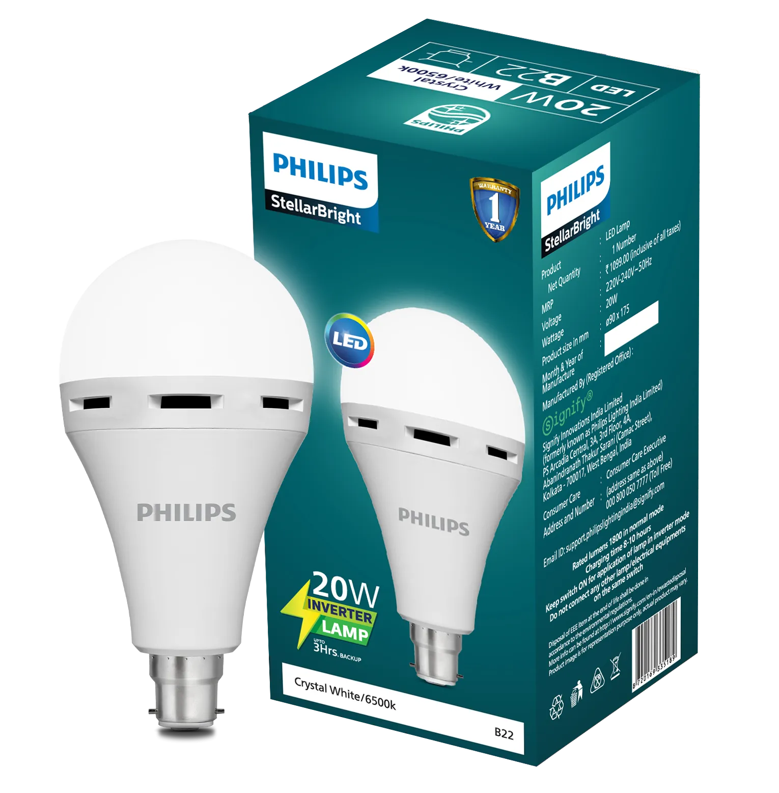 Philips Stellar Bright Emergency Inverter LED Bulb