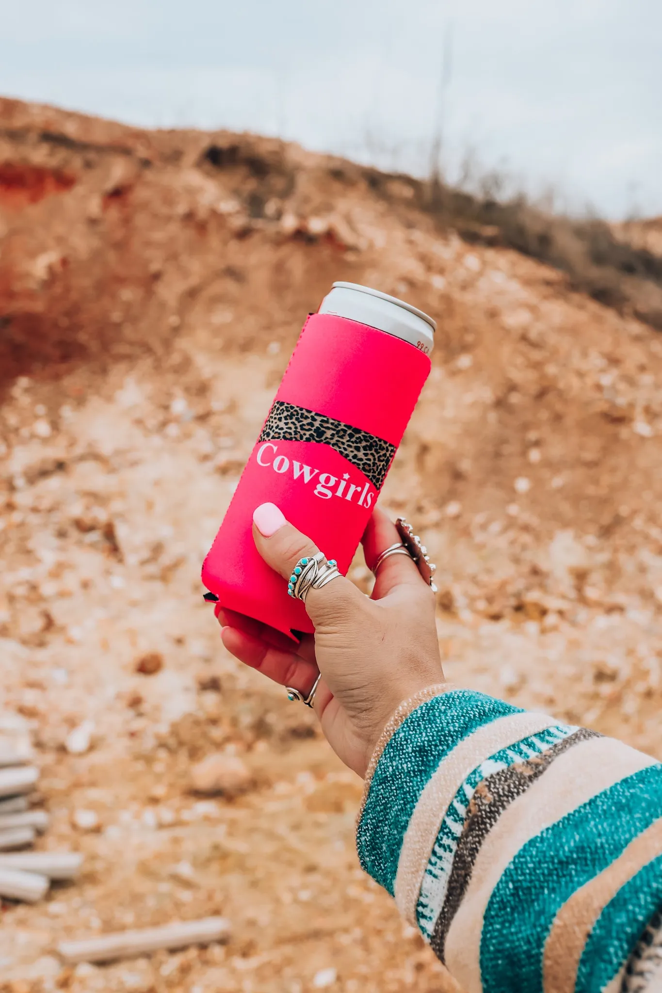 Pink Cowboys   Cowgirls Tall Coozie 2-Pack
