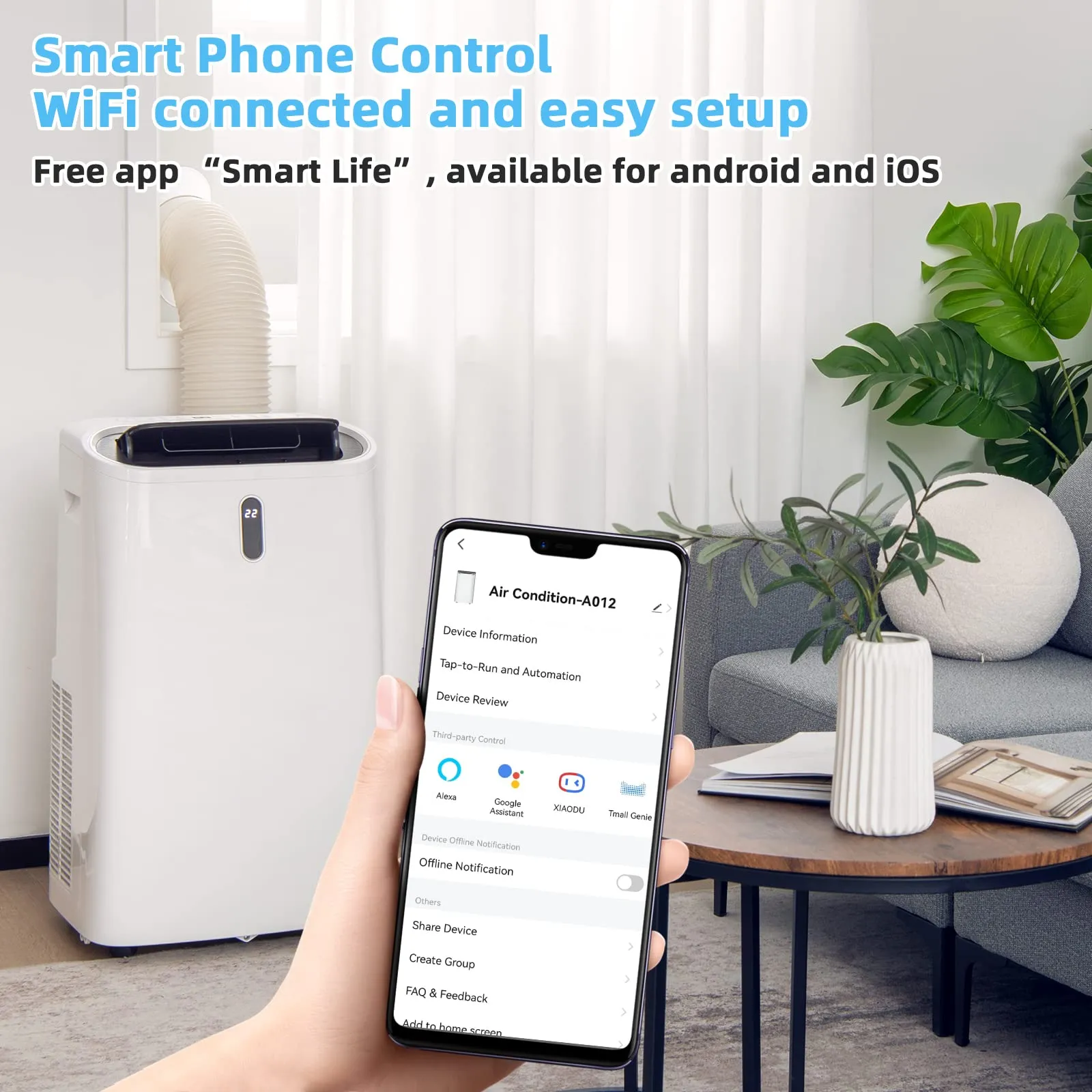Portable Air Conditioner, 14000 BTU 4 in 1 AC Unit with Cool, Fan, Heat & Dehumidifier