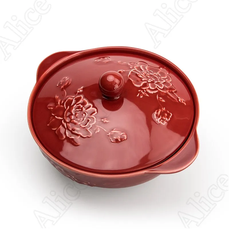 TEEK - Relief Peony Dinner Set