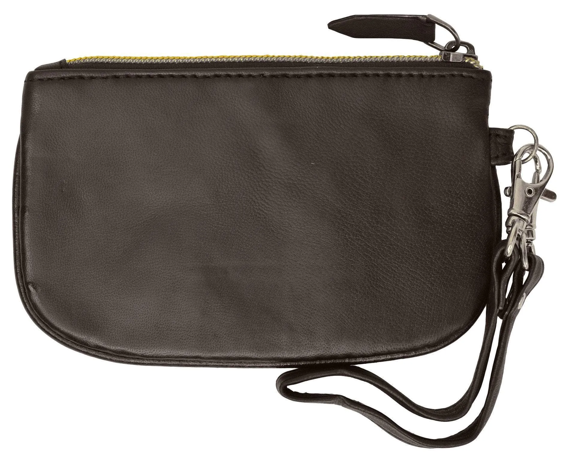 Women's Premium Leather RFID Blocking Safe Zip ID Pouch RFID P 1110 (C)