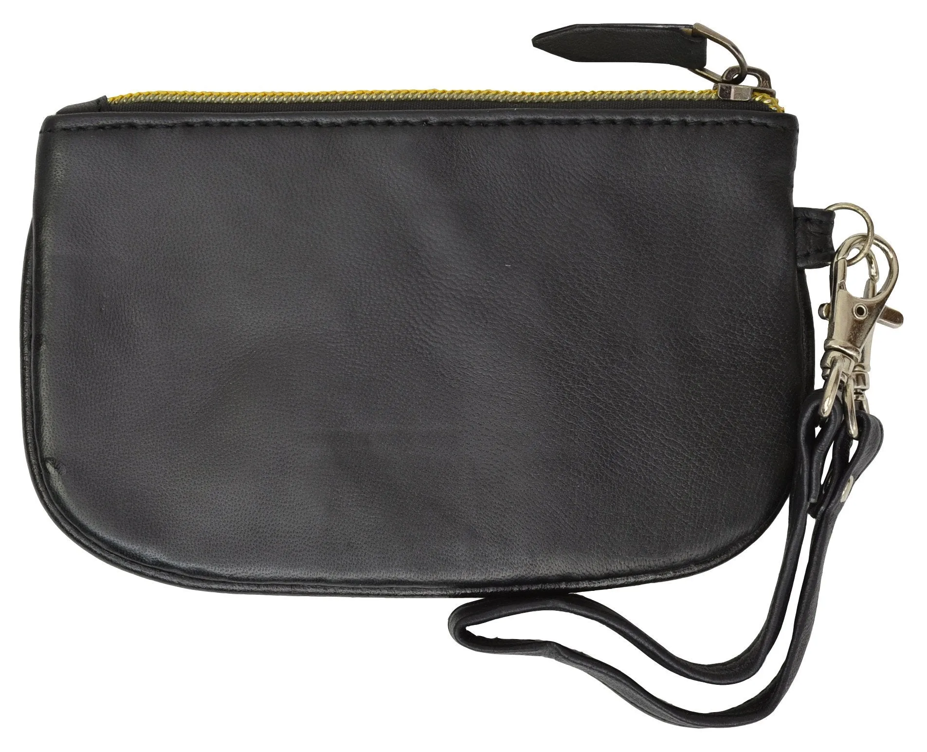 Women's Premium Leather RFID Blocking Safe Zip ID Pouch RFID P 1110