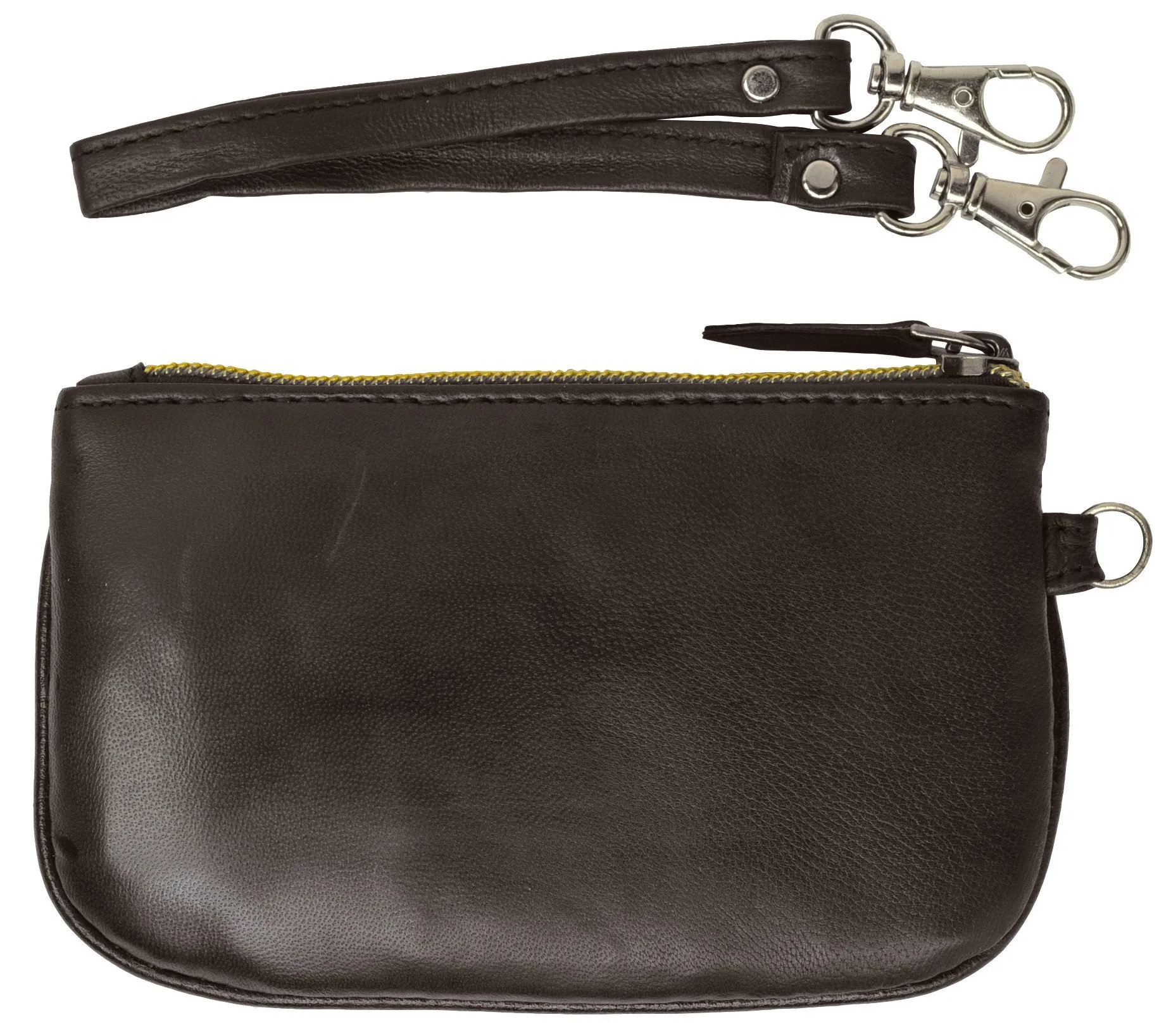 Women's Premium Leather RFID Blocking Safe Zip ID Pouch RFID P 1110
