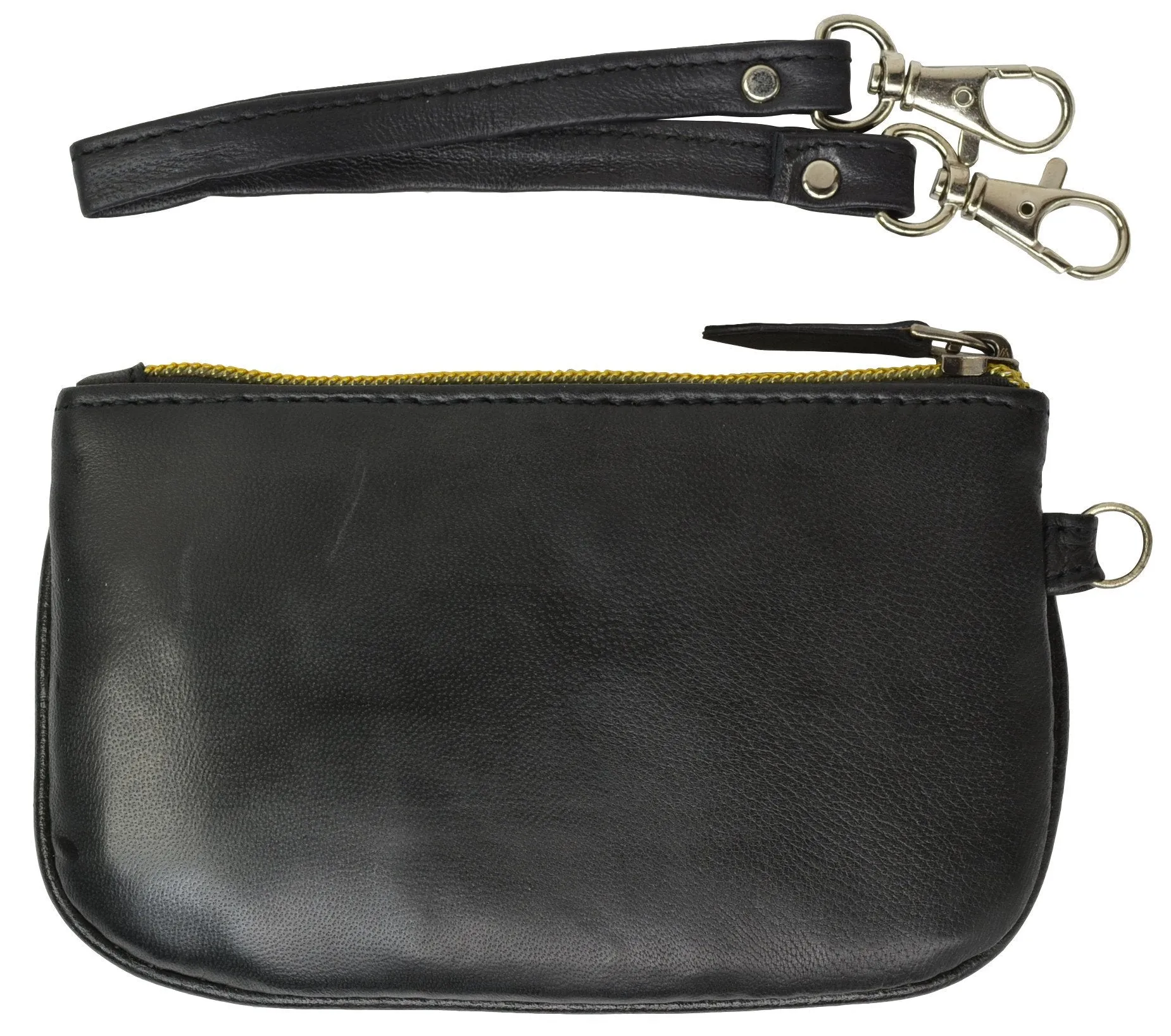 Women's Premium Leather RFID Blocking Safe Zip ID Pouch RFID P 1110